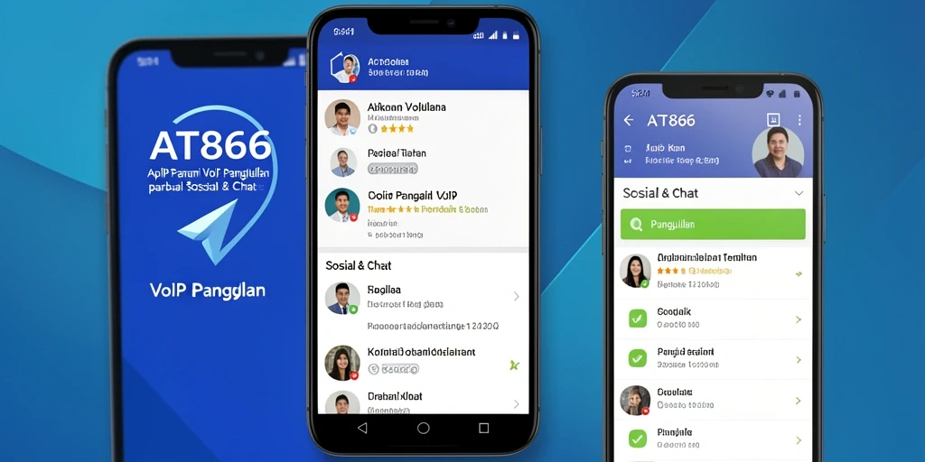 Antarmuka AT866 yang sederhana untuk VoIP Panggilan.
