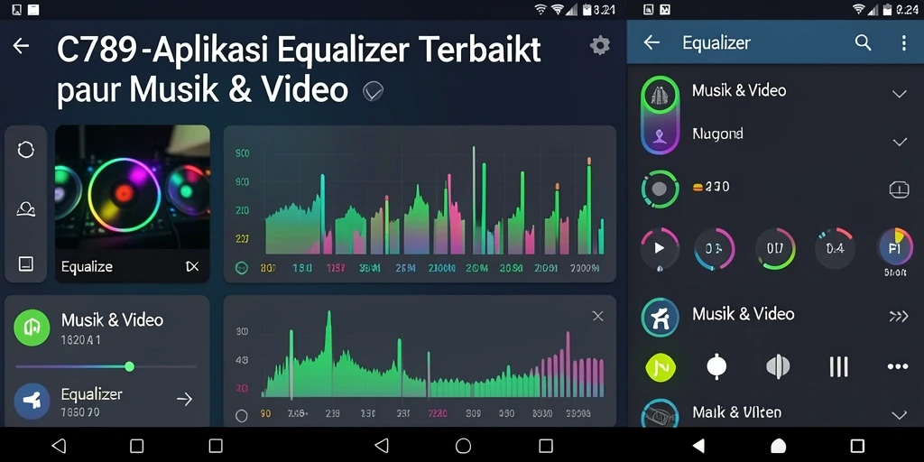 Antarmuka C789 dengan fitur Equalizer yang intuitif dan menarik.