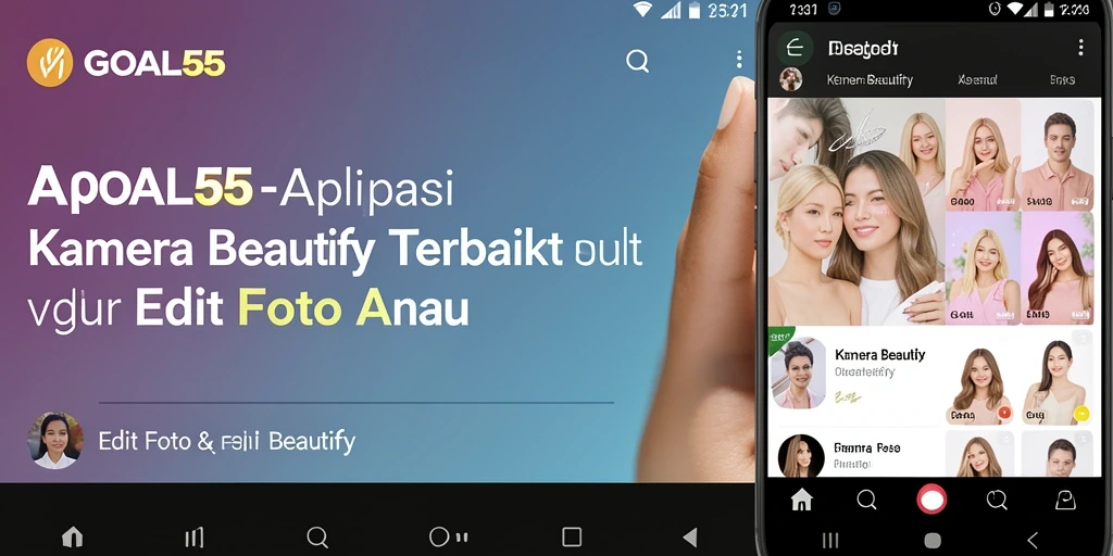 Antarmuka GOAL55 yang menarik dengan fungsi Kamera Beautify yang intuitif.