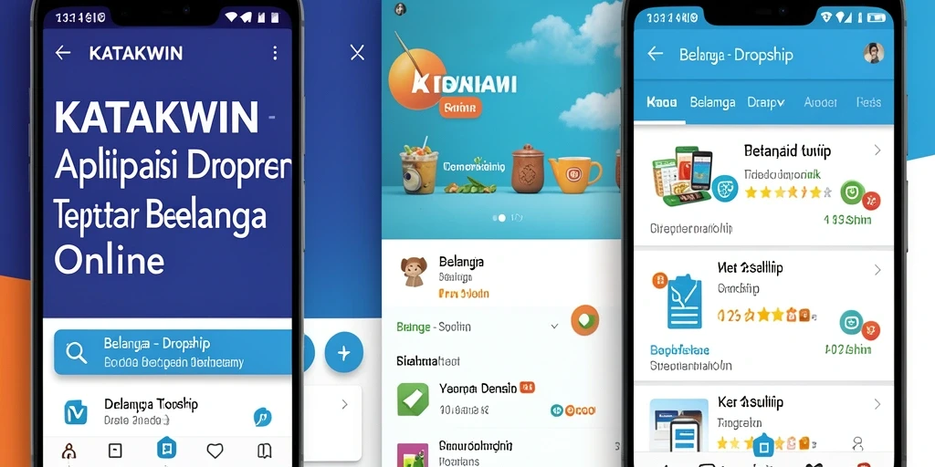 Tampilan antarmuka KATAKWIN yang simpel dan fungsional untuk dropship.