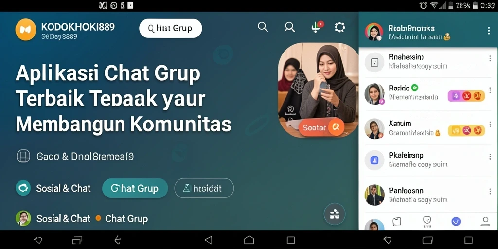 Tampilan antarmuka rapi dari aplikasi Chat Grup KODOKHOKI889.