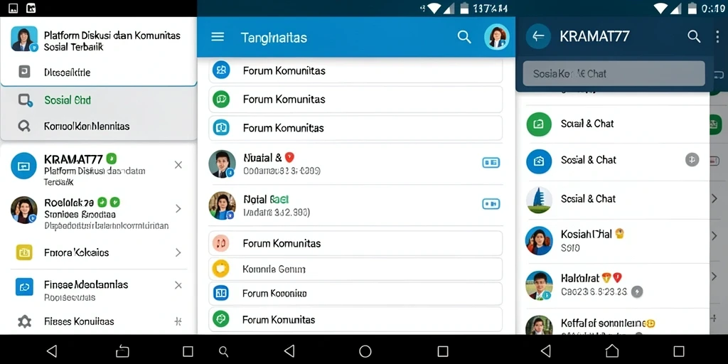 Tampilan antarmuka utama KRAMAT77 yang menampilkan forum komunitas.
