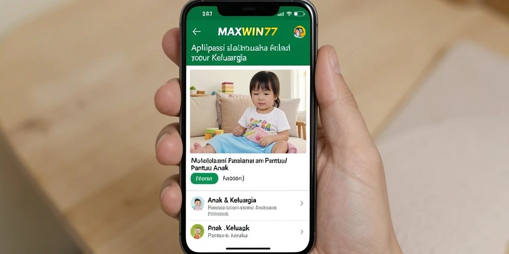 Tampilan antarmuka MAXWIN77 yang user-friendly untuk memantau anak.