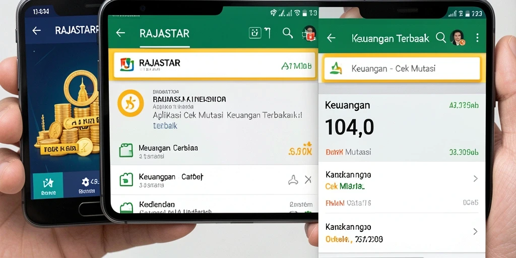 Antarmuka aplikasi RAJASTAR yang menampilkan fitur Cek Mutasi secara jelas.