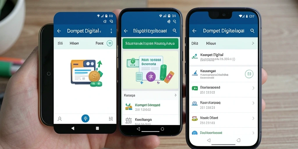 Antarmuka V07 yang sederhana namun fungsional untuk Dompet Digital.